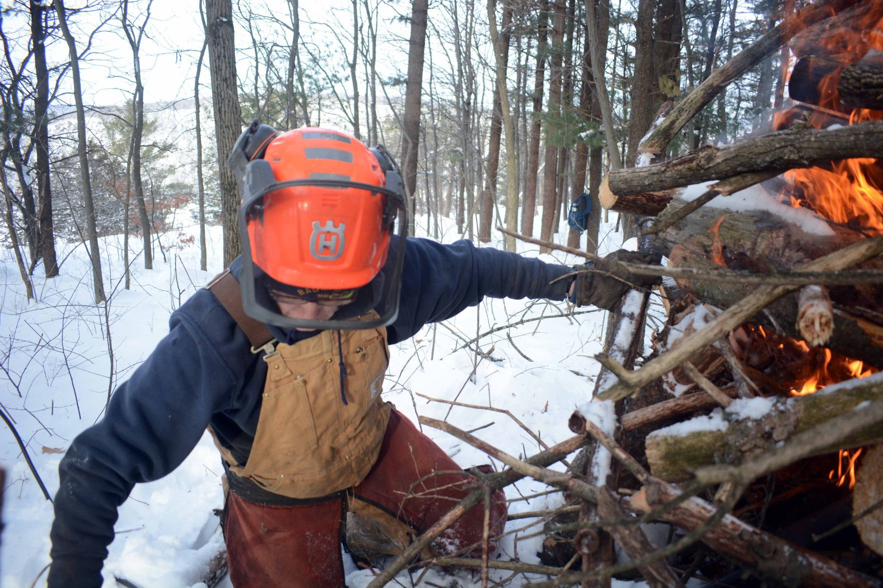 Devil's Lake east bluff stewardship work